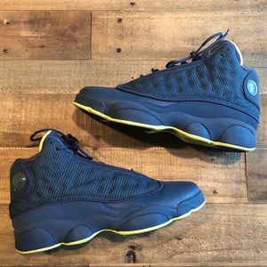 Jordan Retro 13 - 7 GS-  Blue/Electric Yellow